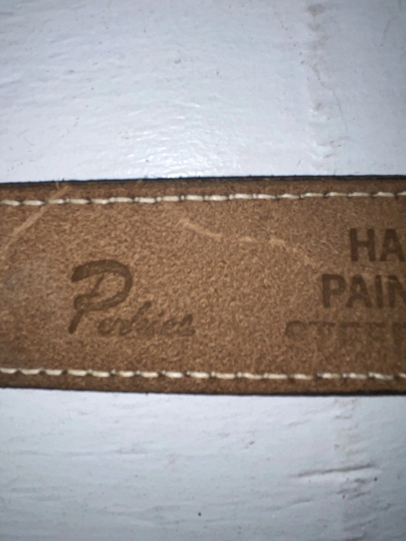 New Brown Genuine Leather Perkies Tooled 26” Belt #601 NN-6