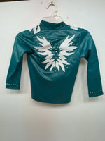 New Women’s Teal 1849 Authentic Ranchwear Long Sleeve Show Vest XS 3B-105