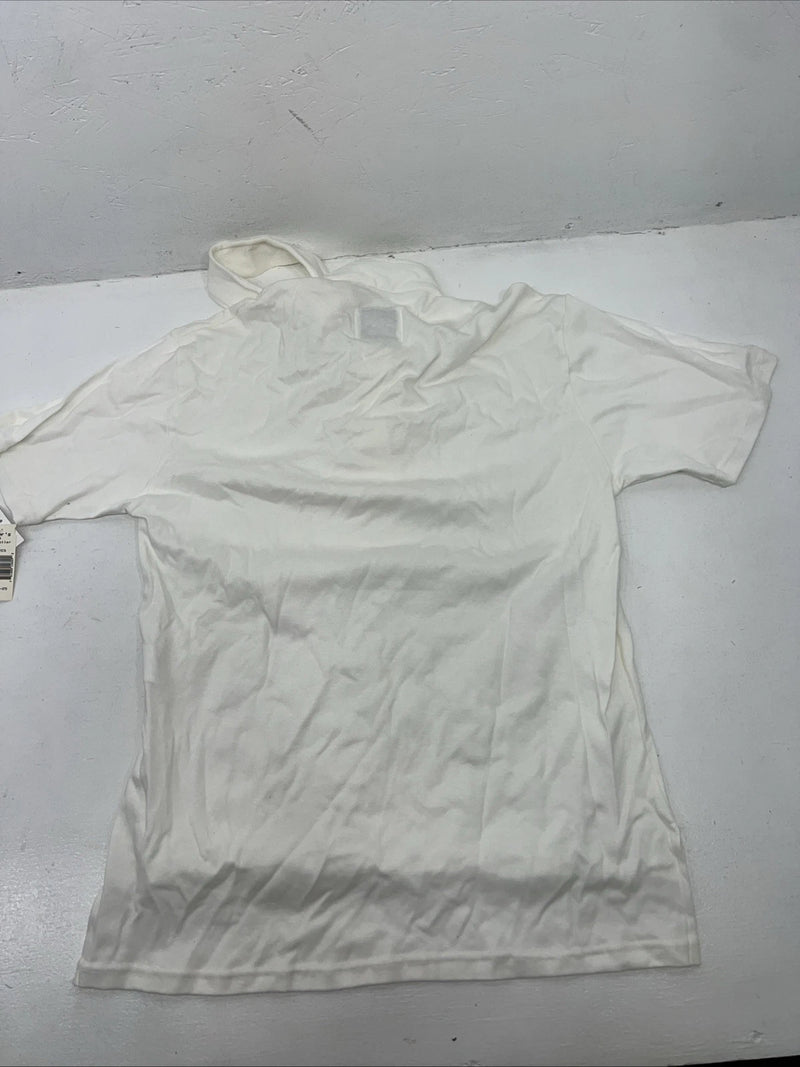 New Women’s White Millers Short Sleeve Polo Shirt. Large G-58