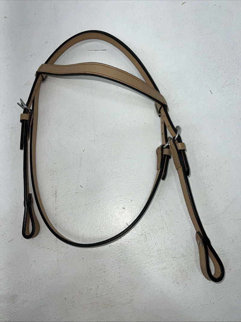 New Leather Pony Browband Headstall W Split Reins. U-34