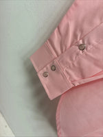 New Women’s White Horse Pink Gem Long Sleeve Pearl Snap Medium KK-95