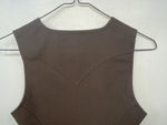 New Women’s Brown Dickson Jenkins Cut Off Button Up Vest #7953 3B-62