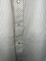 New Men’s White House Yellow Stripped Short Sleeve Pearl Snap Shirt. Large P-75