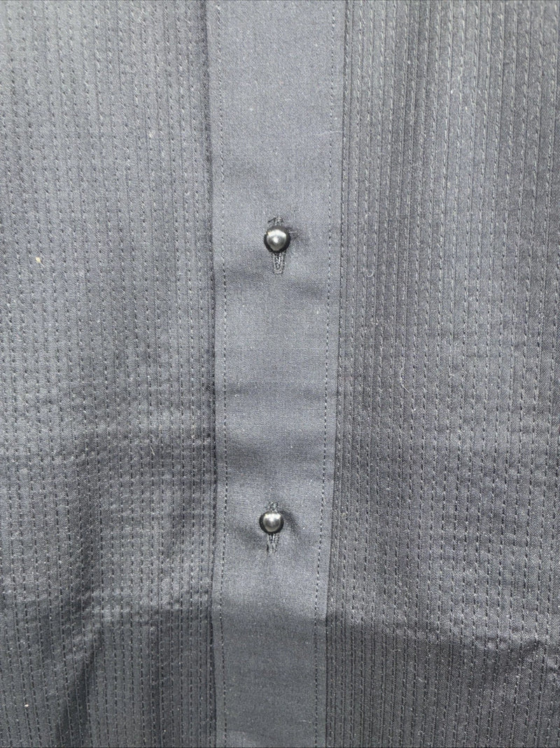 New Classix Black Long Sleeve Button Up English Shirt 13-13.4 XS AA-89