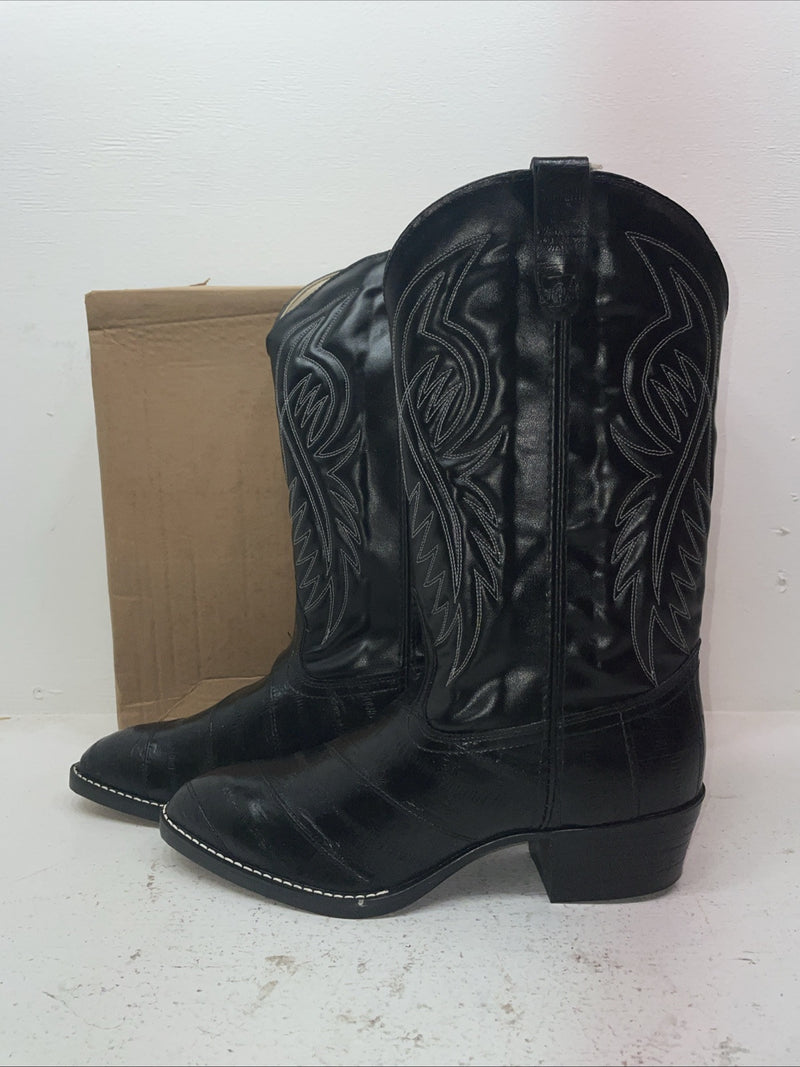 New Men’s Black Bronco Cowboy Boots. 1920 11 E E. 8-85