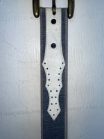 New Blue Genuine Leather 32” Belt #7330 JJ-97