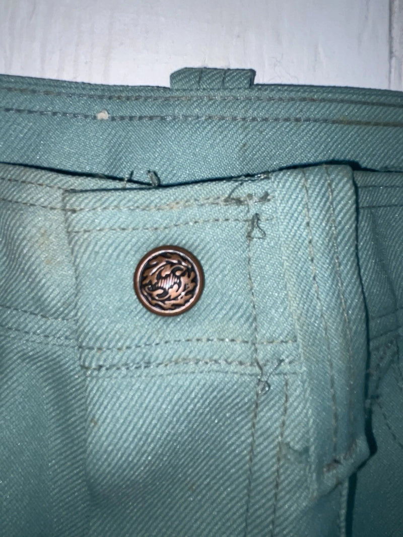 New Vintage Turquoise Dickson Jenkins Polyester Pants #581 SS-78