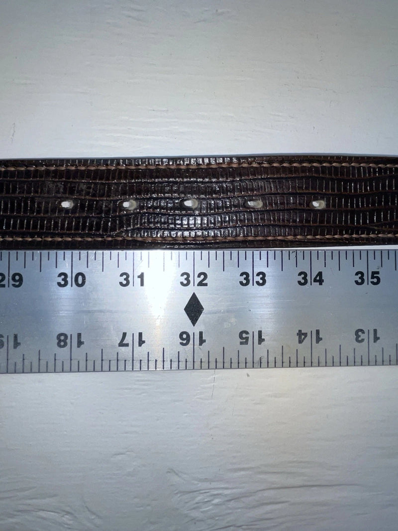 New Brown Genuine Leather Tooled 32” Belt #9120B Z-157
