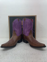 New Kids Purple With Fringe Ariat Cowboy Boots. 10012797 6 M. 2-134