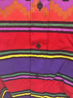 New Men’s Wrangler Multicolor Stripe Long Sleeve Button Up 17.5 X 35 XL V-58