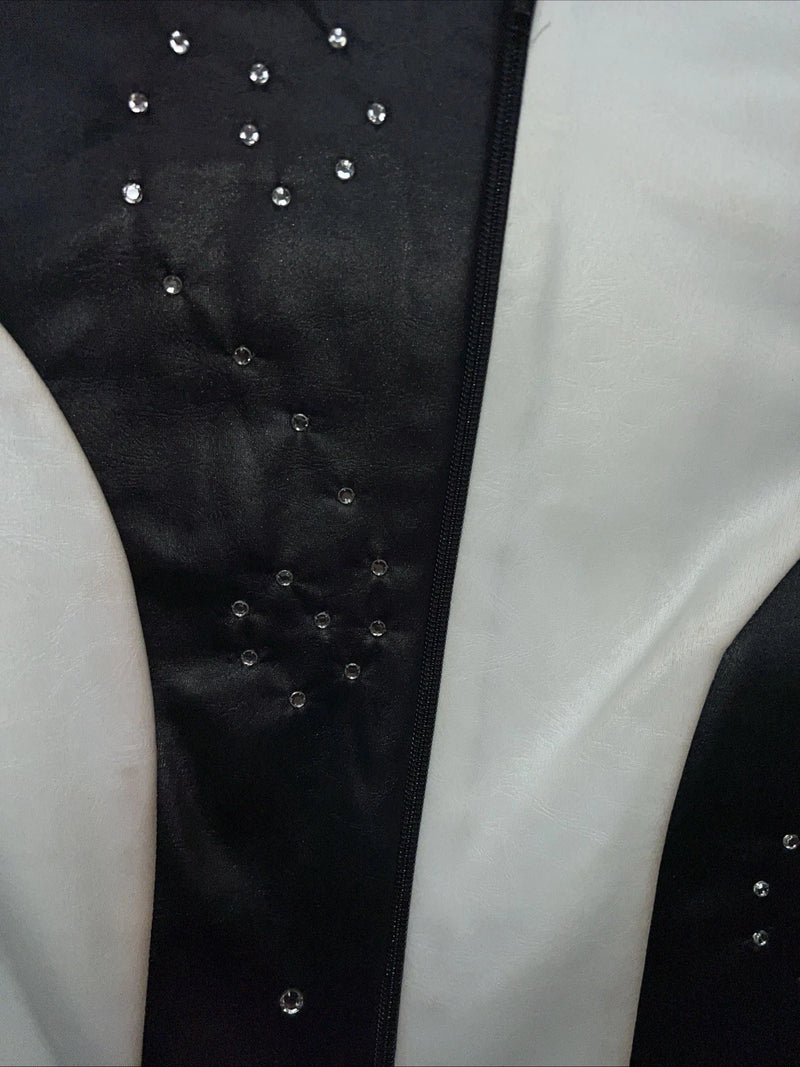 New Women’s 1849 Authentic Ranchwear Black White Short Show Jacket XS WW-12