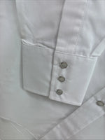 Me Women’s ELY Cattleman White Long Sleeve Pearl Snap 16.5 X 34 Large X-43