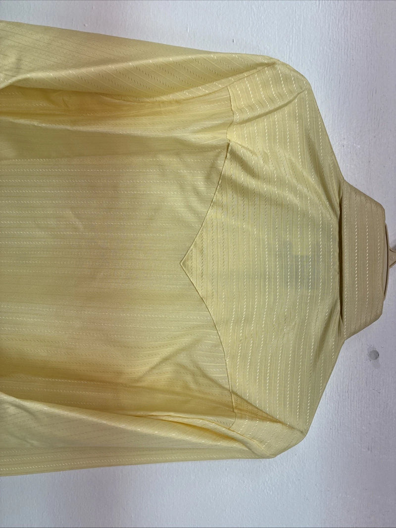 New Girls H Bar C Yellow Stripe Long Sleeve Pearl Snap Size 30 DD-125