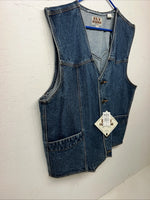 New Men’s ELY Cattleman Denim Vest XL #241104 L-604