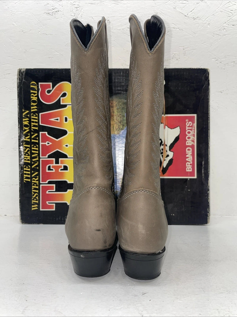 New Women’s Gray Texas Brand Cowboy Boots. 4952 8 M. 16-73
