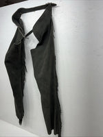 NOS Gray Show Chaps With Fringe Adjustable Waist 36” N-22