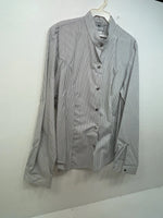 New Women’s Black Striped Cowboy Threads Long Sleeve Button Up Shirt M 3B-90