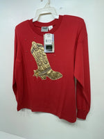 New Women’s Red Wrangler Long Sleeve Shirt S #75500AB 3B-26