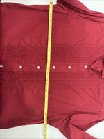 New Western Collection Red Long Sleeve Button Up English Shirt Size 14 LL-95