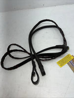New Silver Fox Brown Genuine Leather Red Braided English 60” Reins #20-8578 Y-22