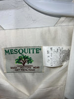 New Men’s White Mesquite Long Sleeve Pearl Snap Shirt. 15x37 Medium Long G-72