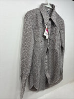 New Women’s Miller Brown Designed Long Sleeve Pearl Snap Size 15 KK-55