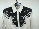 New Women’s Black White Mine & Bills Outfitters Longsleeve Button Up Shirt 3B-44