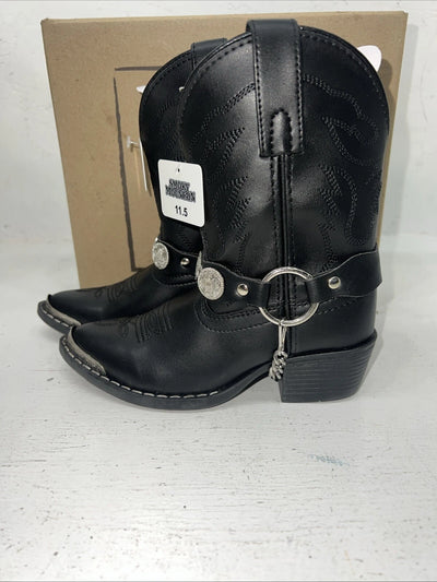 New Children’s Black Smoky Mountain Cowboy Boots. 1083 C 11.5 11 1/2. 24-114
