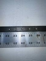 New Black Genuine Leather Double S Silver Pendent Chain 24” Belt #3208001 NN-94