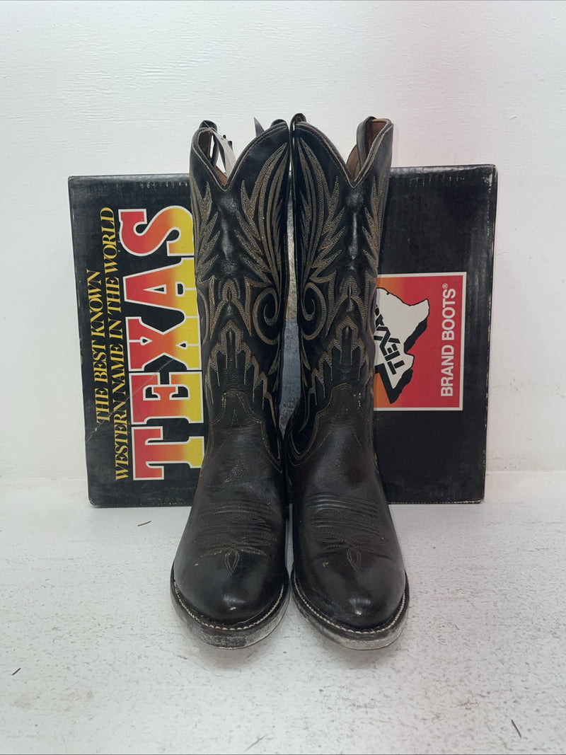 New Men’s Brown Texas Brand Cowboy Boots. 7901 9 D. 4-127