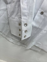 New Boys Champion Western White Long Sleeve Pearl Snap Size 16 CC-77