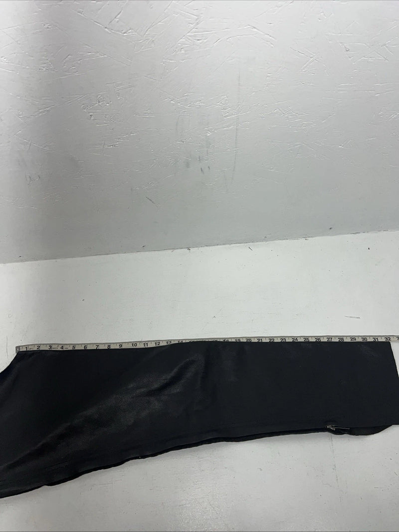 NOS Black Leather Show Chaps Adjustable Waist 45” Small N-37