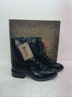 New Men’s Black Lace Up Laredo Cowboy Boots. 1220 7.5 7 1/2 E E. 1-63