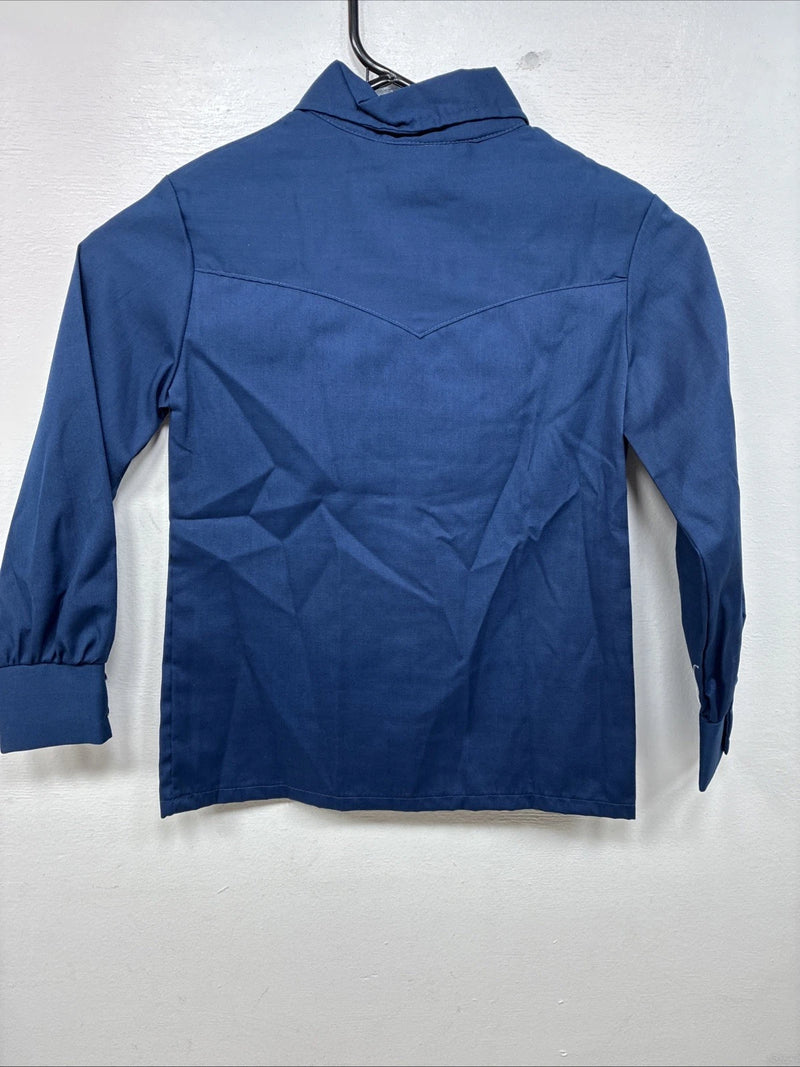 New Kids Fenton Navy Blue Long Sleeve Button Up Size 6 YY-68