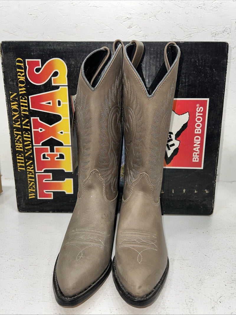 New Women’s Grey Texas Imperial Cowboy Boots. 4952 6.5 6 1/2 M. 19-141