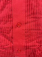 New Classix Red Long Sleeve Button Up English Short 18-18.5 2XL X-81