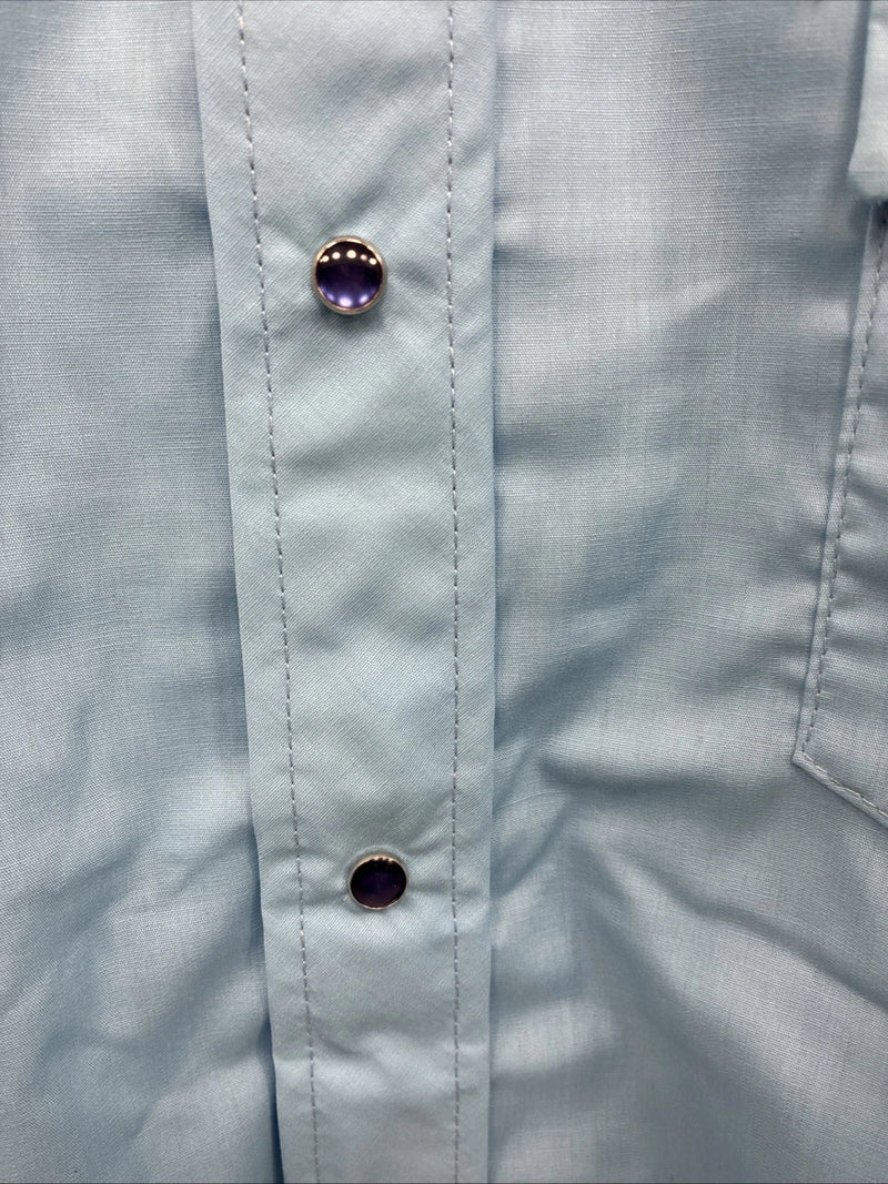 New Men’s Dickson Jenkins Blue Long Sleeve Pearl Snap 16 Large AA-118