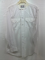 New Men’s H Bar C White Long Sleeve Button Up 16 Large CC-22