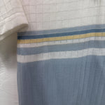 New Men’s Panhandle Slim White Blue short sleeve polo Small B-62