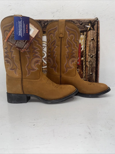 NEW Womens Brown colored stitching tony Lama Brand Boot Boots. Sz 9B. 15-9