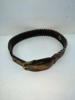 New Brown Genuine Leather Weaved And Stitched 32” Belt #8350 Z-41