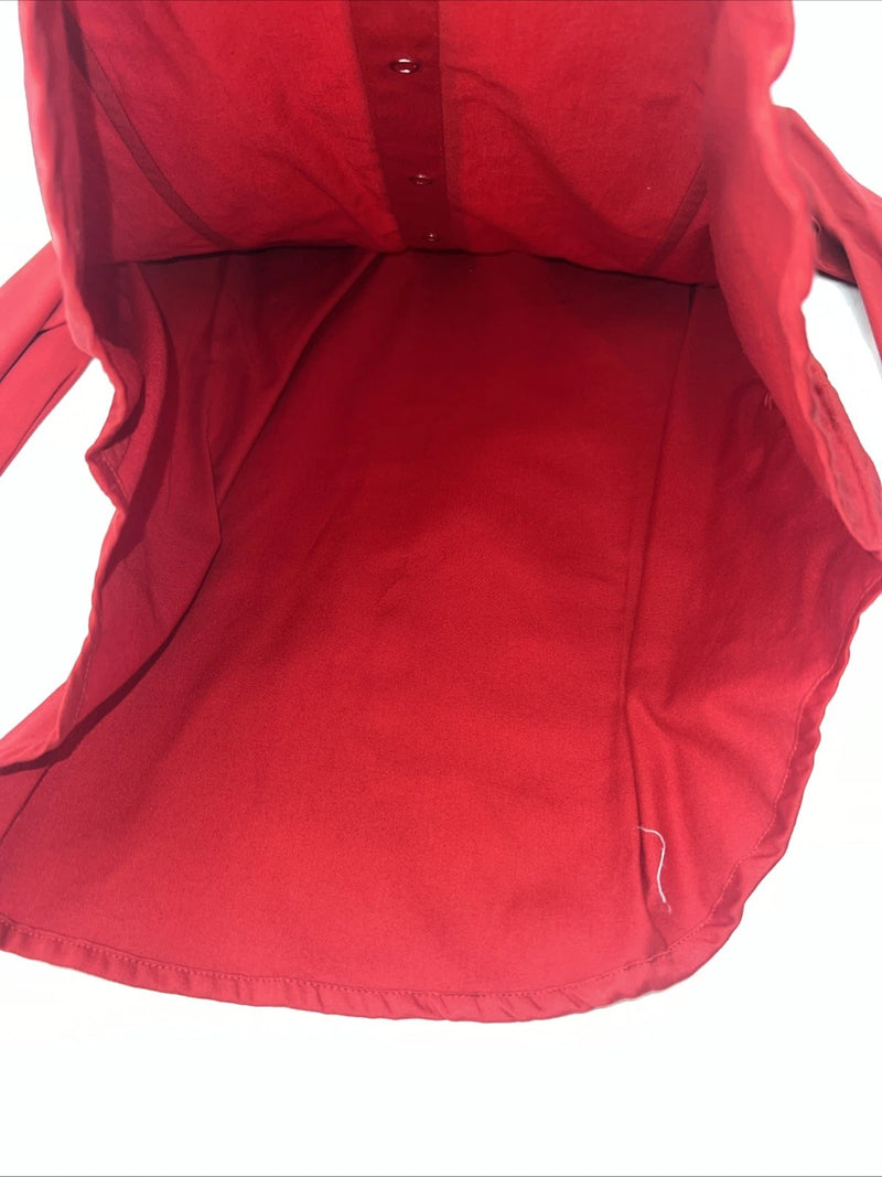 New Men’s Red Western Express Pearl Snap Long Sleeve Shirt. Medium I-37