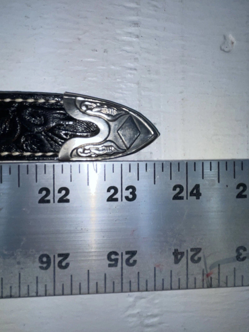 New Black Genuine Leather Western Express Tooled 18” Belt #XK101 NN-70