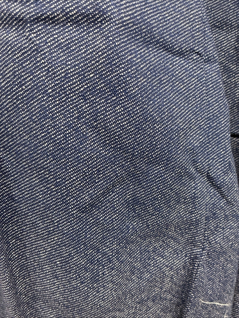 New Men’s Karman Blue Jena Long Sleeve Pearl Snap 15 Medium AA-75