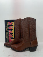 New Men’s Brown Texas Brand Cowboy Boots. 5111 10.5 10 1/2 D. 7-109