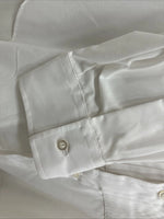 New Formal Mart White Long Sleeve Button Up English Shirt Large X-102