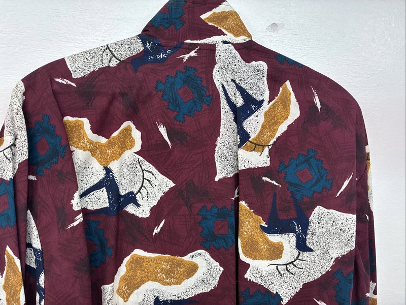 New Women’s Cowboy Threads Multicolor Design Long Sleeve Button Up Large MM-133
