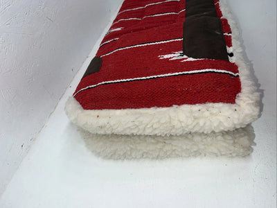 New Red Plaid Wool Build Up Saddle Pad 30x30 Pad-20