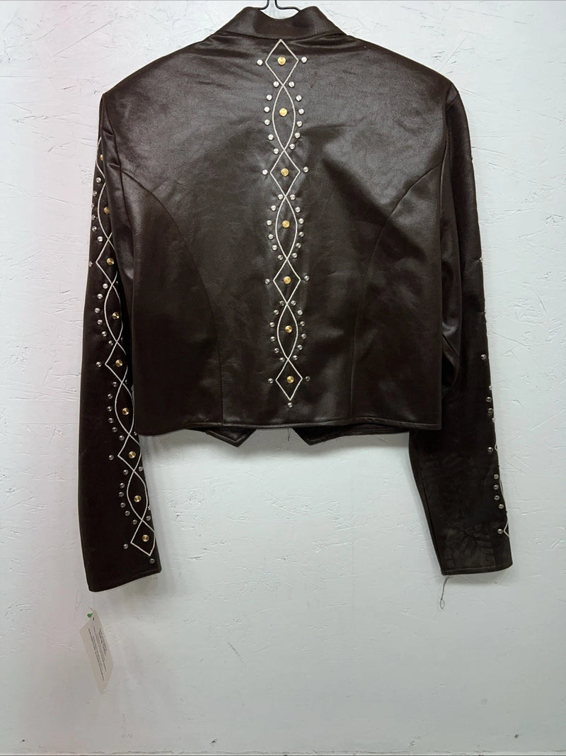 New Women’s 1849 Authentic Ranchwear Brown Western Show Short Jacket Small H-602