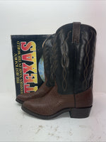 New Men’s Brown Texas Brand Cowboy Boots. 251527461 10.5 10 1/2 D. 8-24